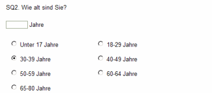 Altersbereich oder konkretes Alter?